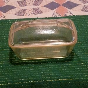 VINTAGE WESTINGHOUSE CLEAR GLASS MEATLOAF OVEN DISH WITH LID